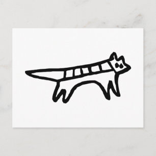 Carte Postale Chien, dessin australien (aborigène)