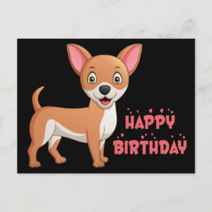 Carte Postale Chien drôle Cartoon Chiot Mignon Anniversaire Chih