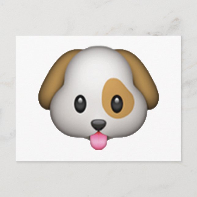 Carte Postale Chien - Emoji (Devant)