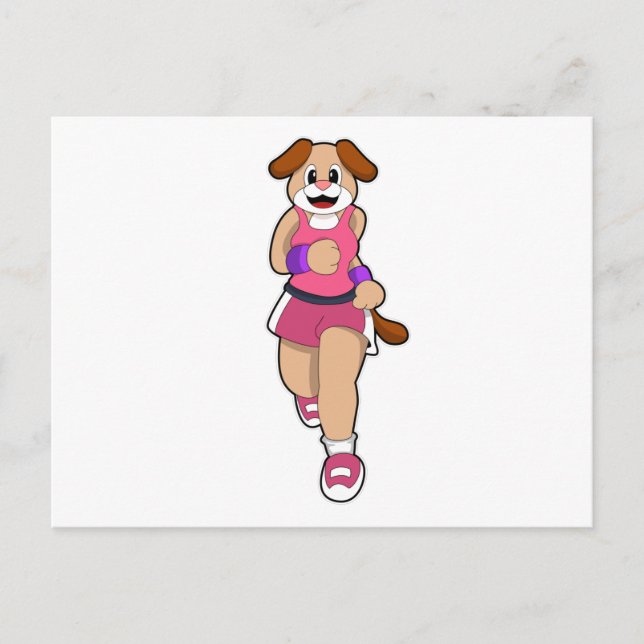 Carte Postale Chien en course (Devant)