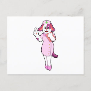 Carte Postale Chien en tant qu'infirmière