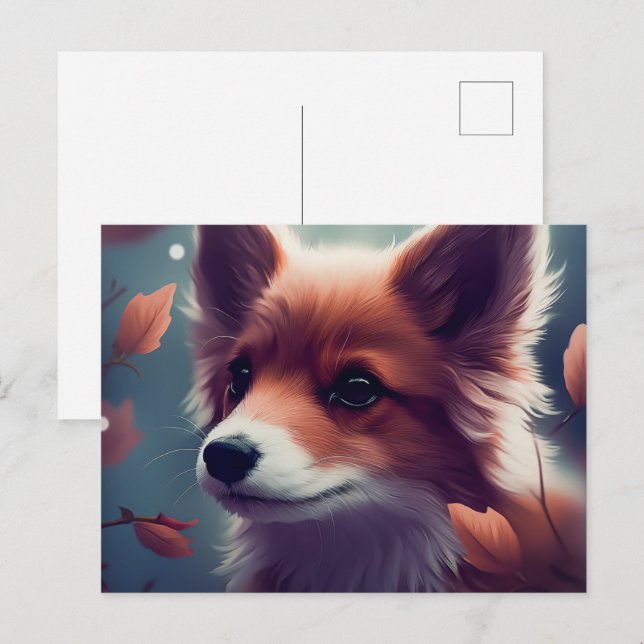 Carte Postale Chien Fox (Devant / Derrière)