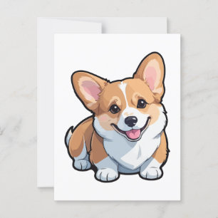 Carte Postale Chien gallois de Corgi