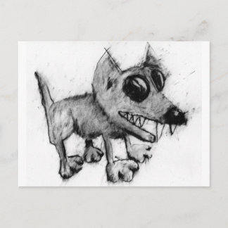 Carte Postale chien gris