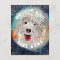 Chien heureux, Labradoodle souriant