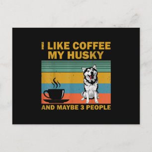Carte Postale Chien Husky Sibérien Cadeau de citation pour les