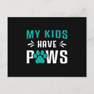 Carte Postale Chien Mes enfants ont des chiens Chiens Chien Chie