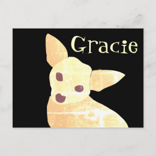 Carte Postale Chien mignon Chihuahua Fun Whimsical