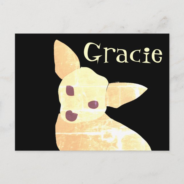 Carte Postale Chien mignon Chihuahua Fun Whimsical (Devant)