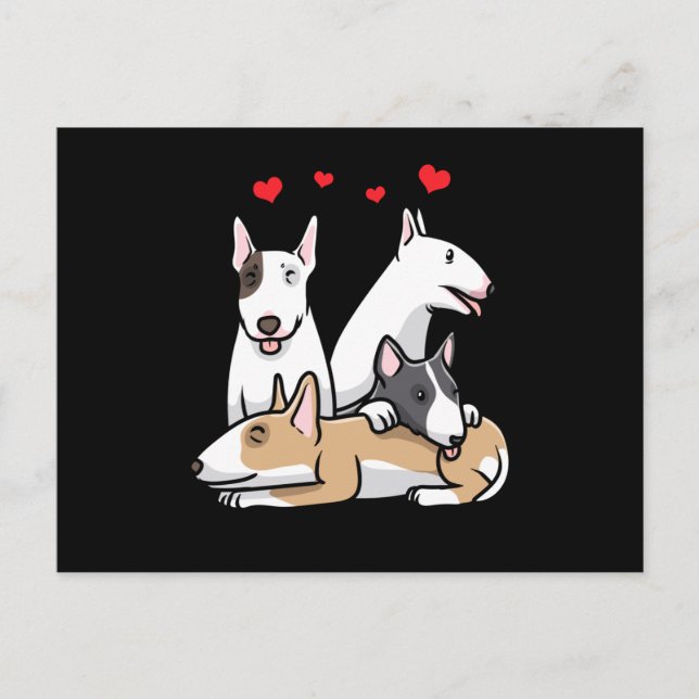 Carte Postale Chien miniature Bull Terrier (Devant)
