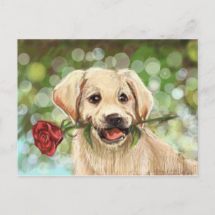Carte Postale Chien romantique