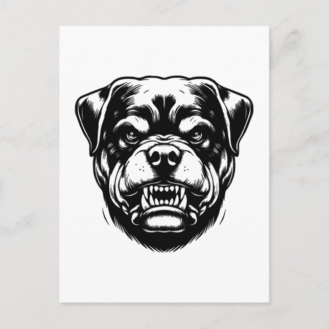 Carte Postale Chien Rottweiler  (Devant)