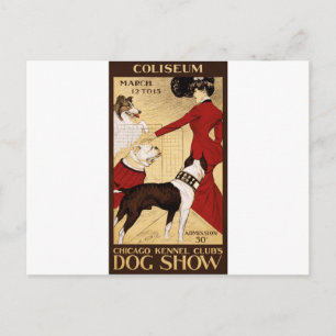 Carte Postale Chien Show du Chicago Kennel Club, affiche publici
