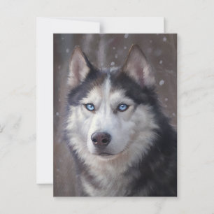 Carte Postale Chien sibérien Husky