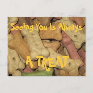 Carte Postale Chien Traite "Vous Voir Est Toujours Un TRAITEMENT