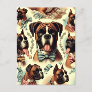 Carte Postale Chien vintage sans soudure