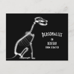 Carte Postale Chien X-Ray - B&W
