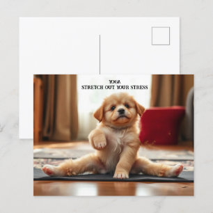 Carte Postale Chien Yoga