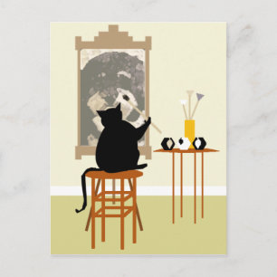 Carte Postale ChienPeintureCat