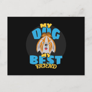 Carte Postale Chiens Amoureux de les chiens Cute Animal Cool Drô