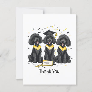 Carte Postale Chiens Caniches Standards de Remerciement pour la