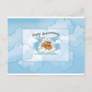 Carte Postale Chiens dans les nuages Anniversaire
