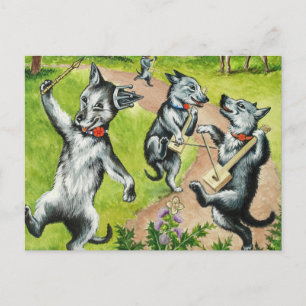 Carte Postale Chiens de danse de Louis Wain