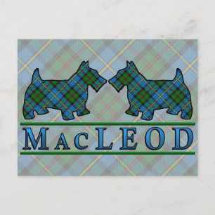 Carte Postale Chiens de Tartan du Clan MacLeod