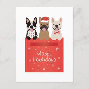 Carte Postale Chiens de taureau français de Happy Pawlidays