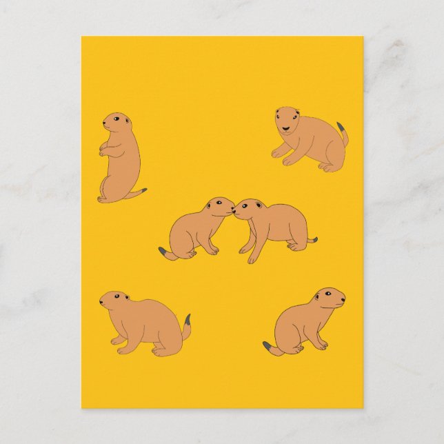 Carte Postale Chiens des Prairies (Devant)