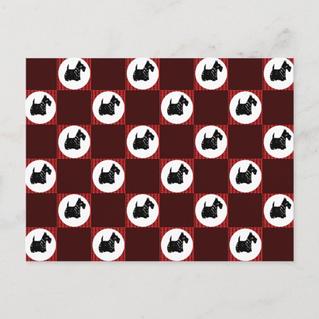 Carte Postale Chiens écossais mignons (Devant)