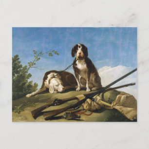 Carte Postale Chiens en laisse Francisco José de Goya chef-d'oeu
