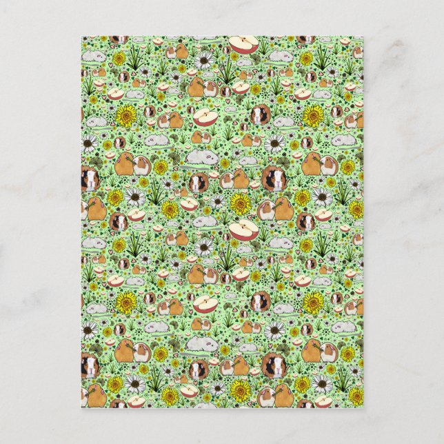 Carte Postale Chiens en vert (Devant)
