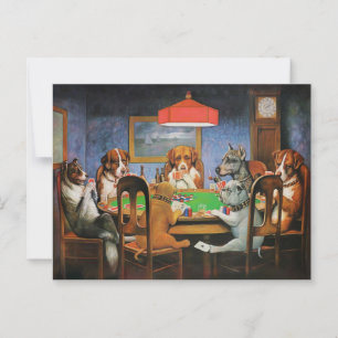 Carte Postale Chiens jouant au poker par C.M. Coolidge