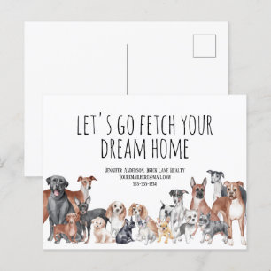 Carte Postale Chiens Marketing de l'agriculture immobilière