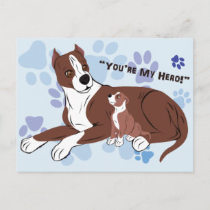 Carte Postale Chiens père et fils