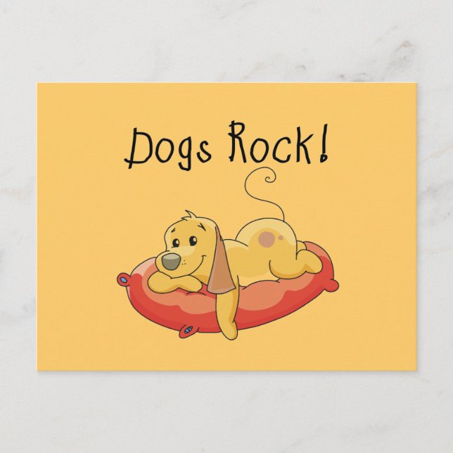 Carte Postale Chiens Rock Tshirts et cadeaux (Devant)