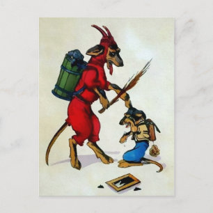 Carte Postale Chiens vintages de Krampus