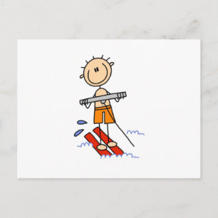 Carte Postale Chiffre de ski nautique