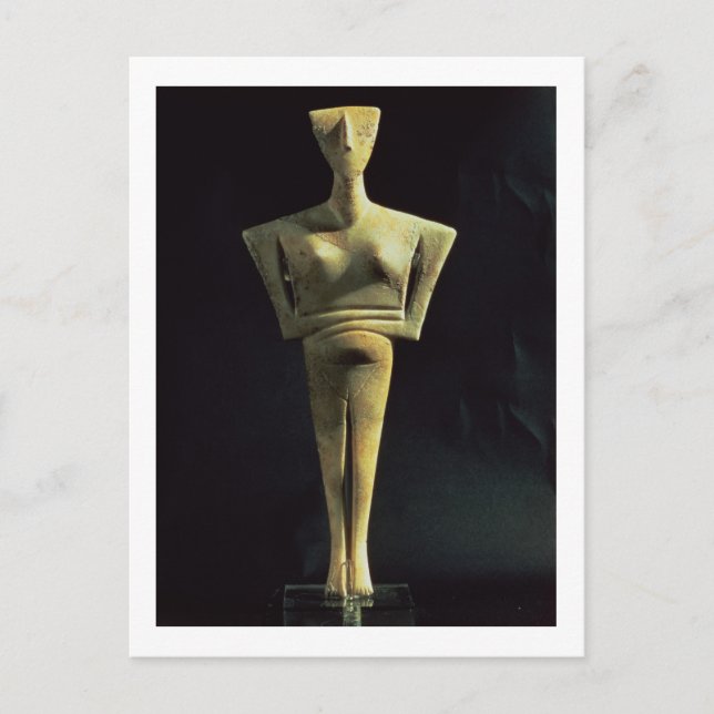 Carte Postale Chiffre féminine cycladique, de l'île d'Amorgo, (Devant)