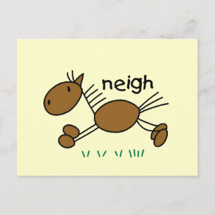 Carte Postale Chiffre T-shirts et cadeaux de bâton de cheval