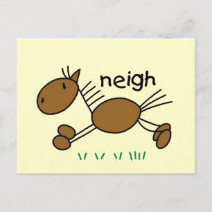 Carte Postale Chiffre T-shirts et cadeaux de bâton de cheval