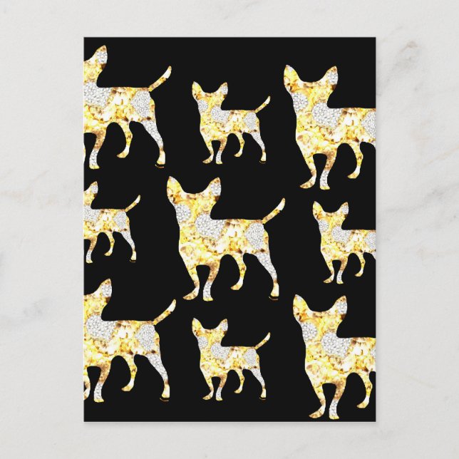 CARTE POSTALE CHIHUAHUA BLING! (Devant)