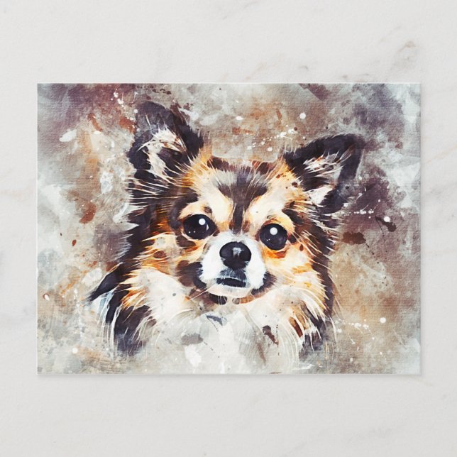 Carte postale Chihuahua Dog Painting (Devant)