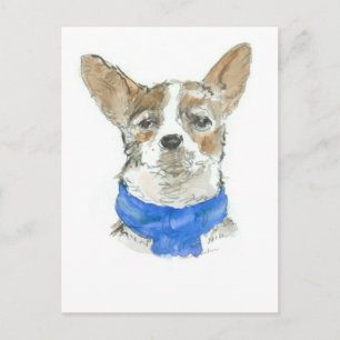 Carte postale Chihuahua Dog Watercolor