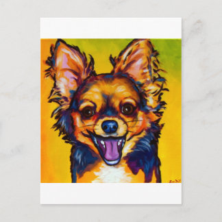 Carte Postale Chihuahua (long coat sable)