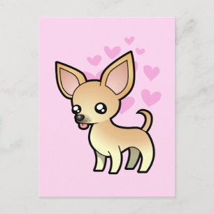 Carte Postale Chihuahua Love (manteau lisse)
