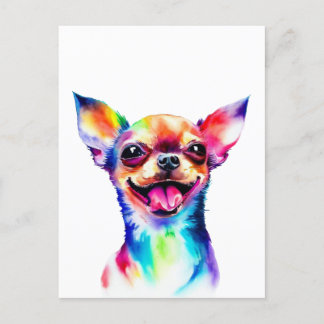 Carte Postale Chihuahua Lover | Chihuahua Chig art coloré