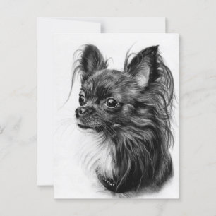 Carte Postale Chihuahua Majesty - Peint à la main avec détail