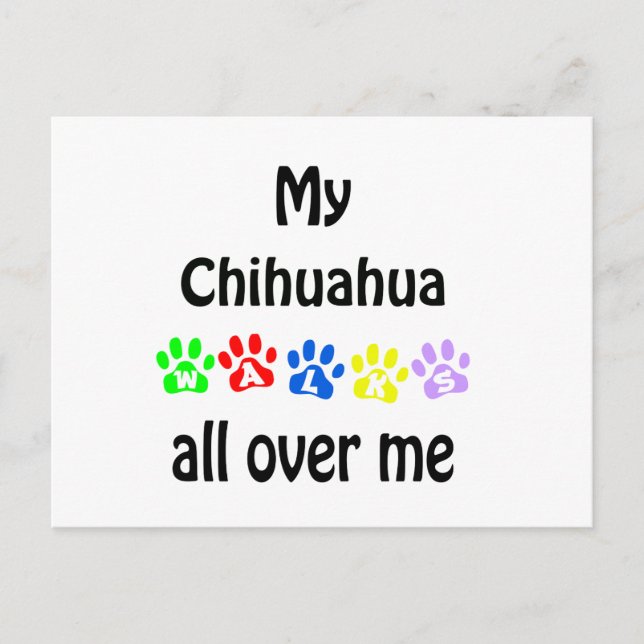 Carte Postale Chihuahua marche design (Devant)